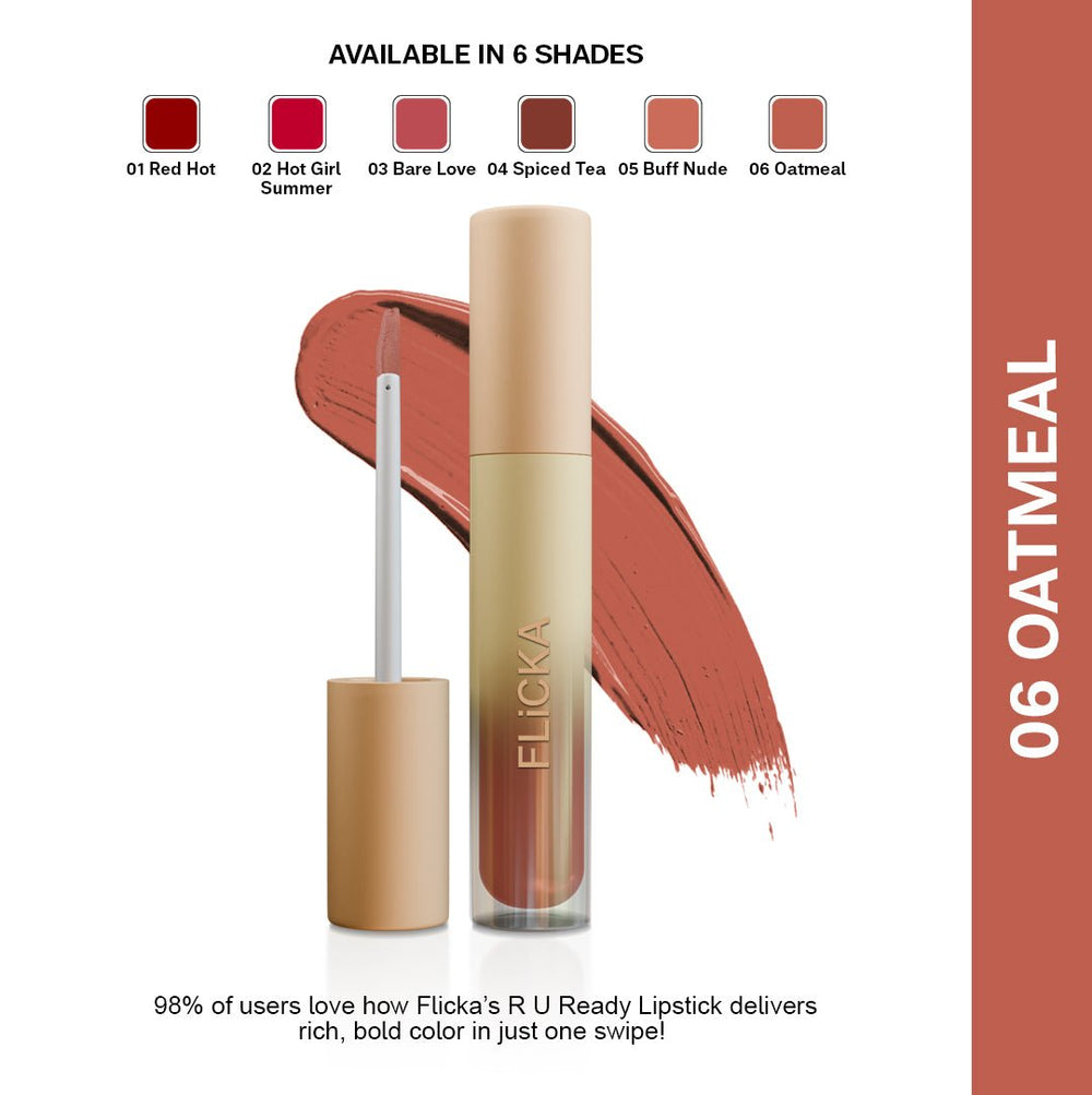 R U Ready Liquid Matte Lipstick - 06 Oat Meal