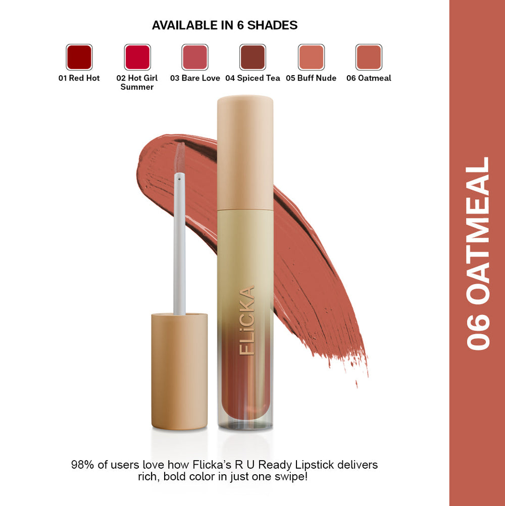 R U Ready Liquid Matte Lipstick - 06 Oat Meal
