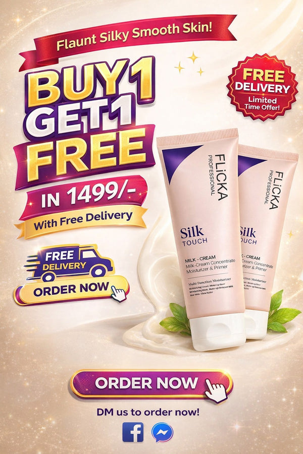 Flicka Silk Touch 3-in-1 Primer Moisturizer with SPF | Pore Blurring | Flicka Cosmetics