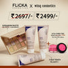 Flicka Silk Touch 3-in-1 Primer Moisturizer ( Pack of 3 ) + 18 Eye Shadow Pellet + Winq Lip and Chick Tint